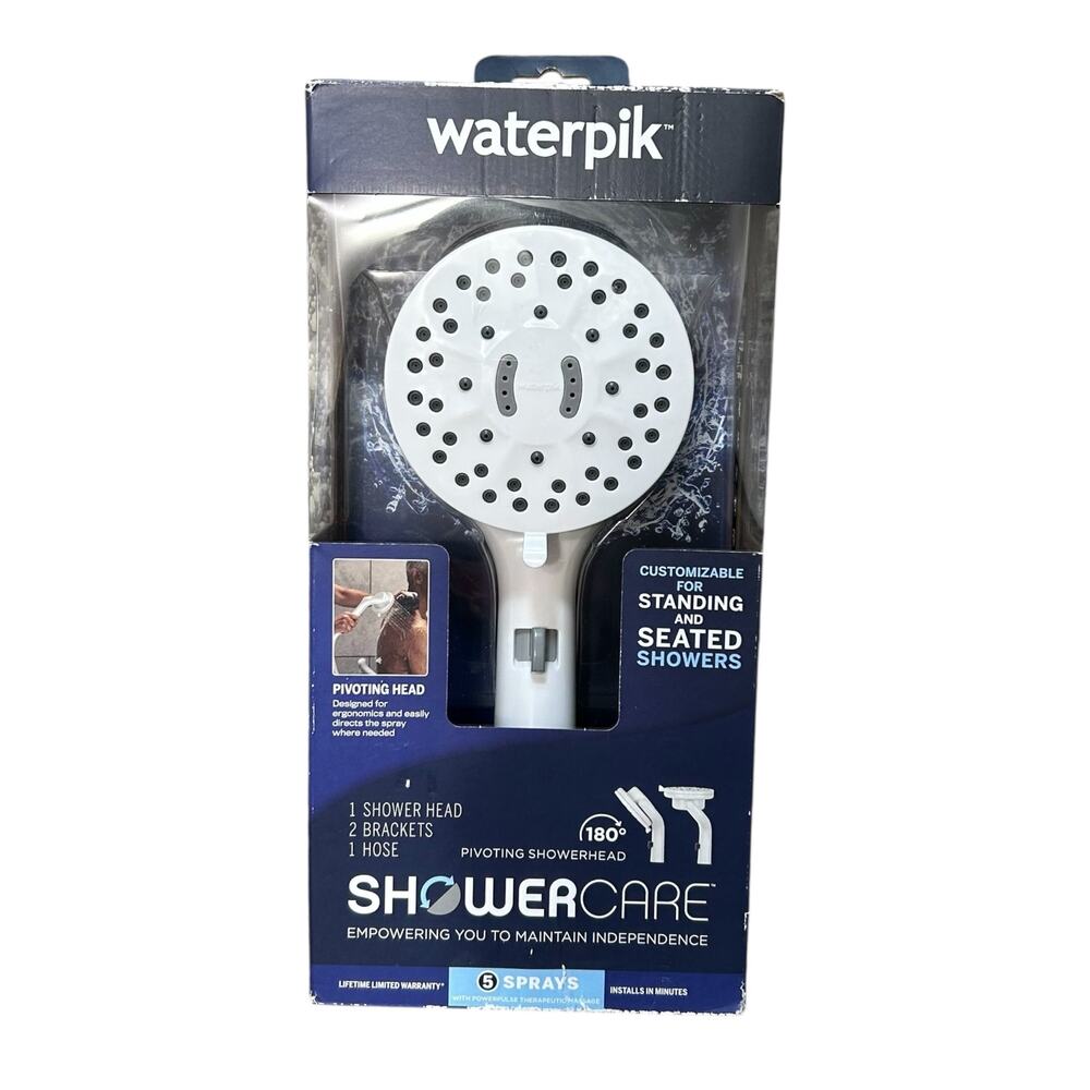 Waterpik Pivoting Showerhead Open Box White Adjustable Powerpulse Bathroom Home